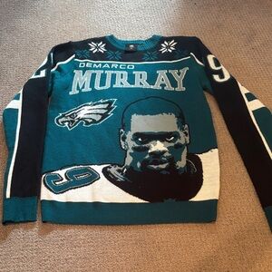 Teal and Black Crewneck Sweater holiday ugly sweater